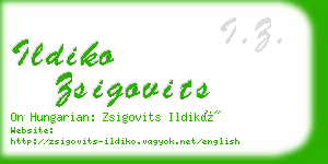 ildiko zsigovits business card